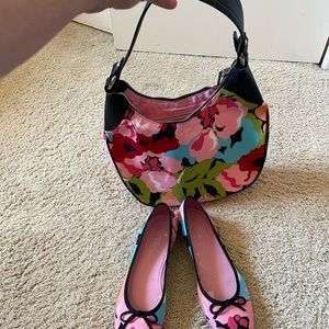 Talbots Floral Handbag & matching Talbots floral ballot women’s size 7 shoes.